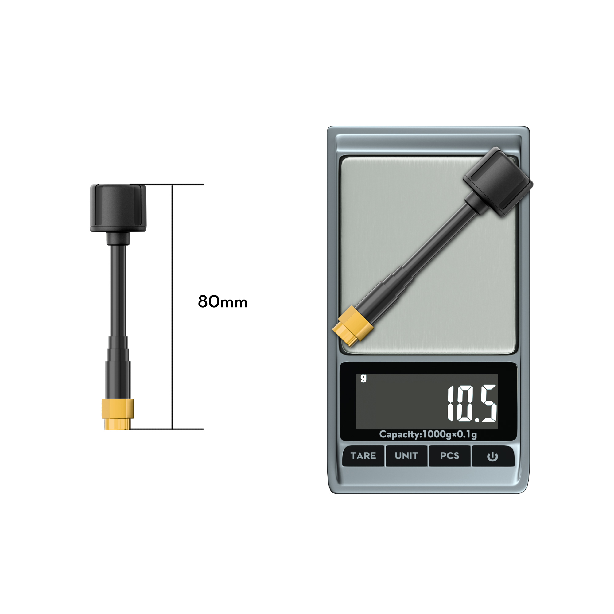 FlyWoo LDS 5.8GHz Antenna LHCP UFL/SMA 1,8dBi