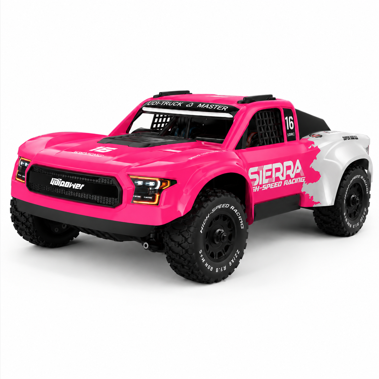 UDI RC Sierra Mini UD1613PRO 1/16 auto RC rosa brushless 4WD
