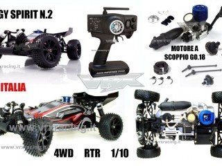 VRX Spirit N2 RH1007 Buggy Scoppio 1/10 4WD 2 Marce RTR