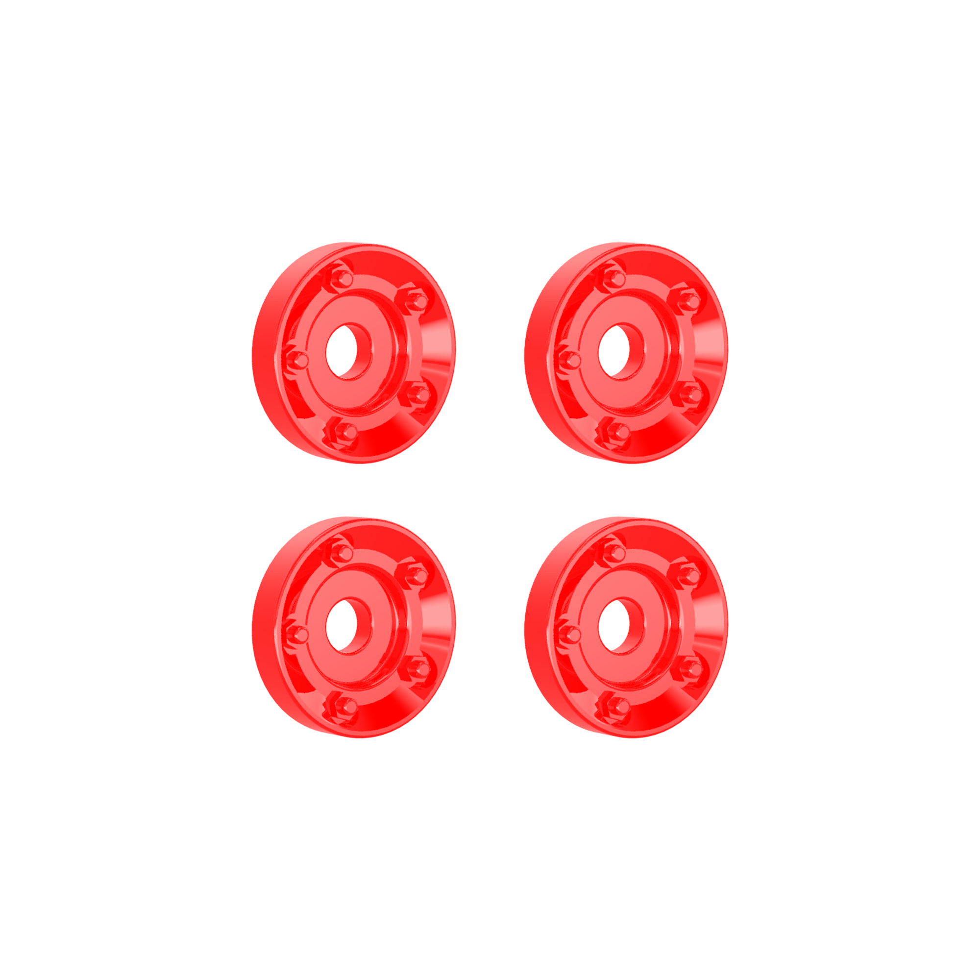 UDI RC P16-003A Rondelle Ruote Rosse 4 Pz per UD1611 UD1610