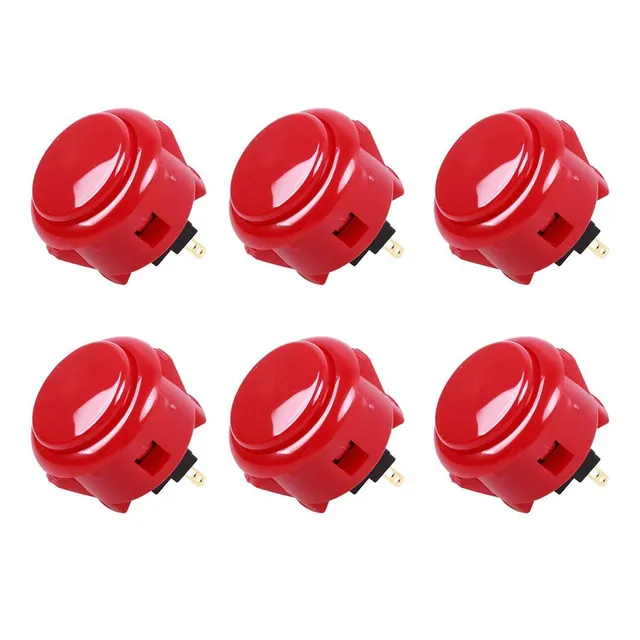 Sanwa OBSF-30 Pulsanti Arcade 30mm 6pz Rosso