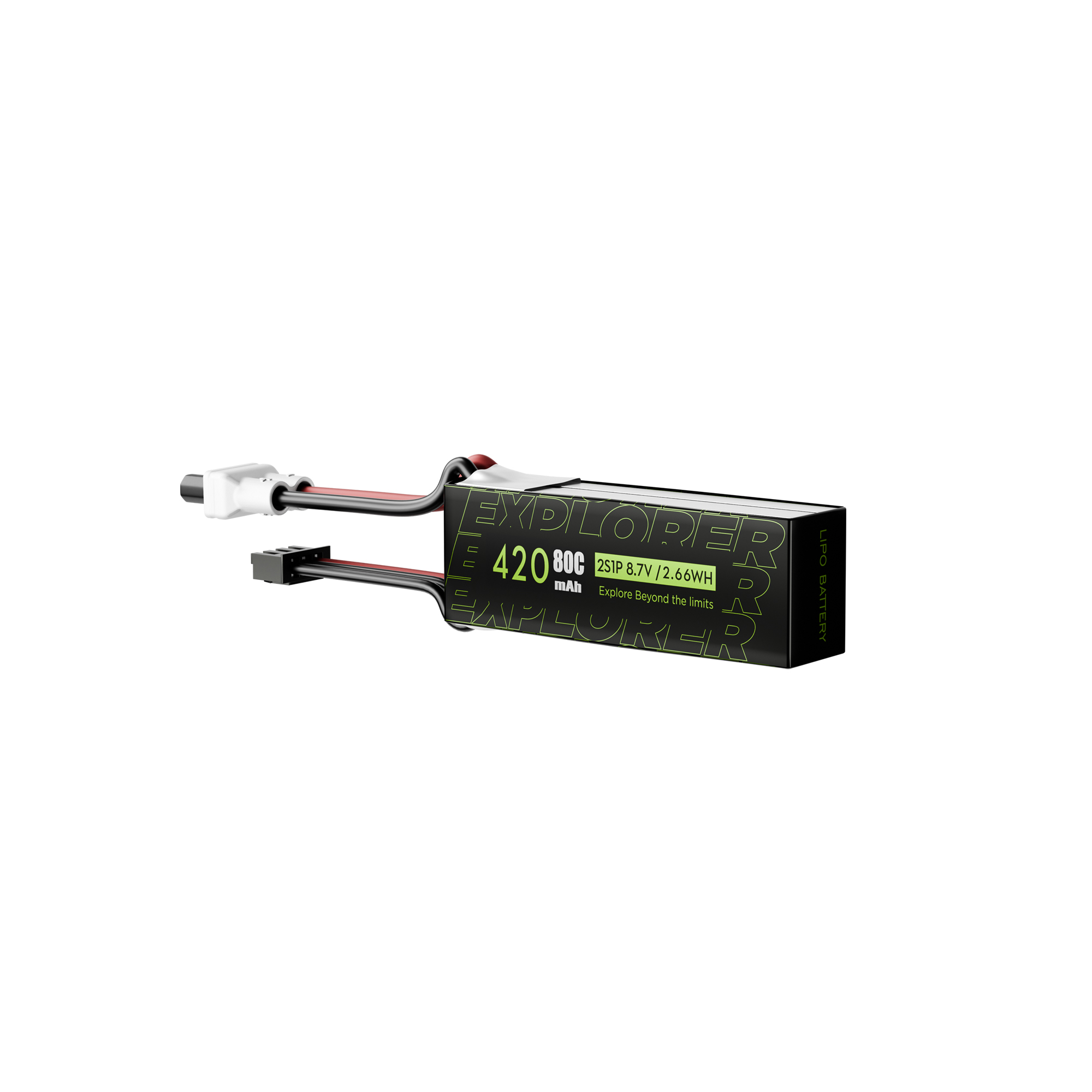 Flywoo Explorer 420mAh 2S 80C Batteria LiHV XT30UP 2 Pezzi