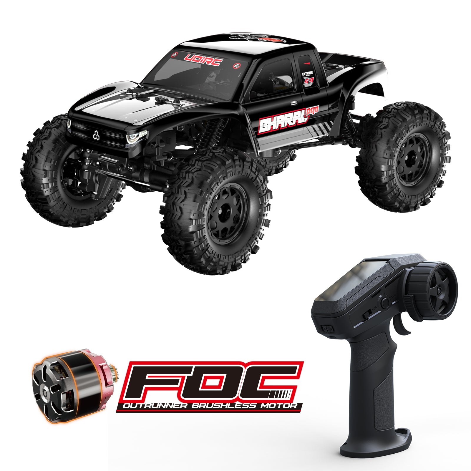 UDIRC Bharal UCX1804PRO Rock Crawler 1/18 4WD Brushless RTR Nero