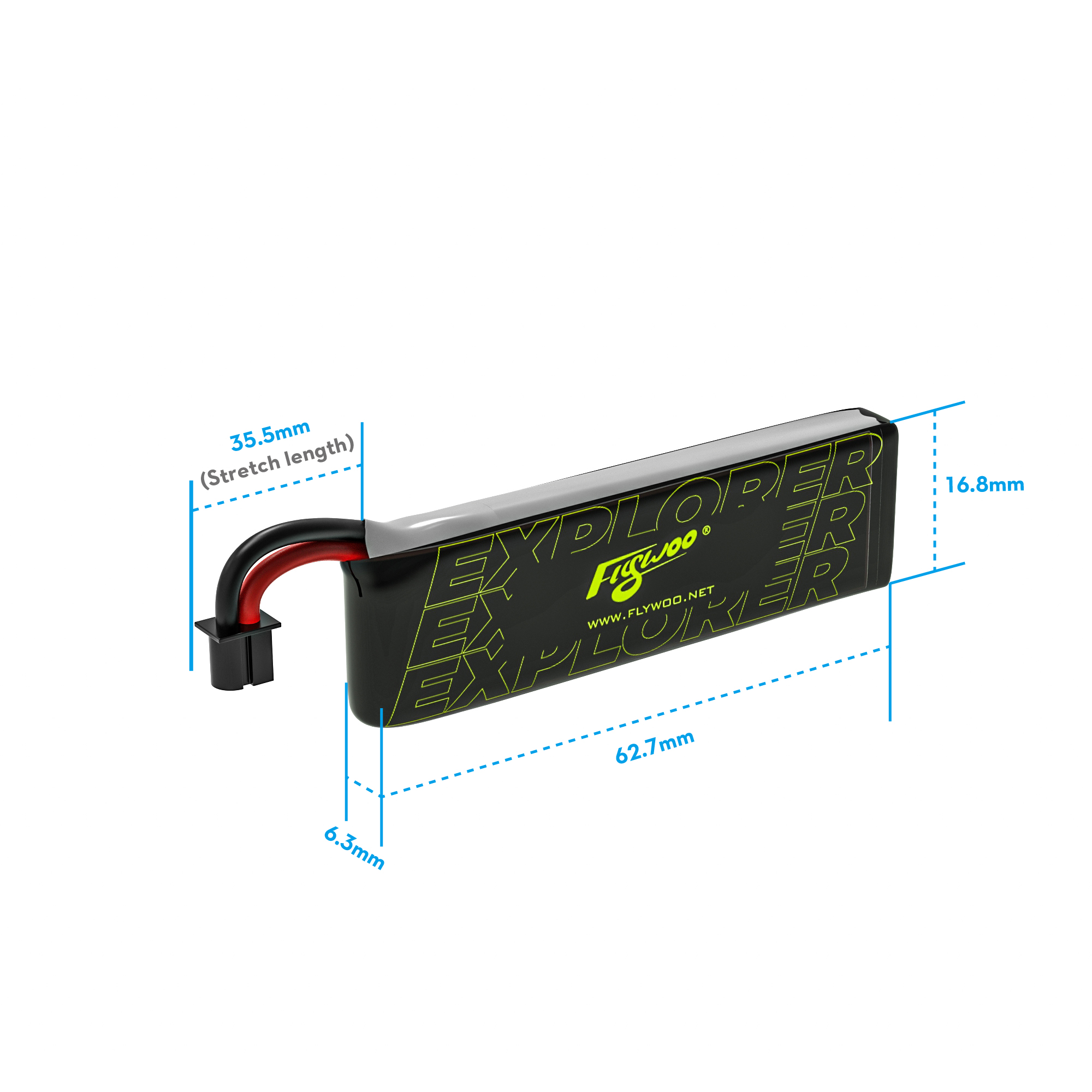 Flywoo Explorer 1S Batteria LiHV V2 450mAh 80C A30 4pz