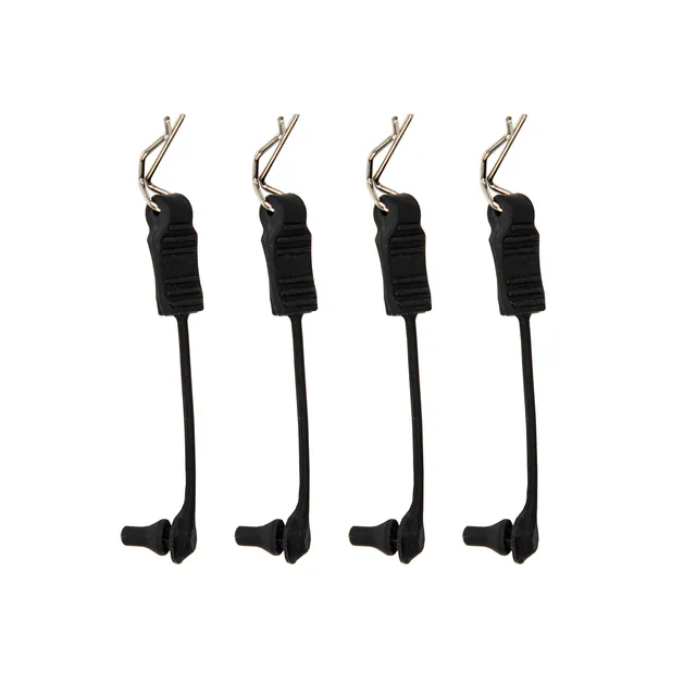 UDI RC Hardware RLL01 R-clip con cordino nero 4 pz
