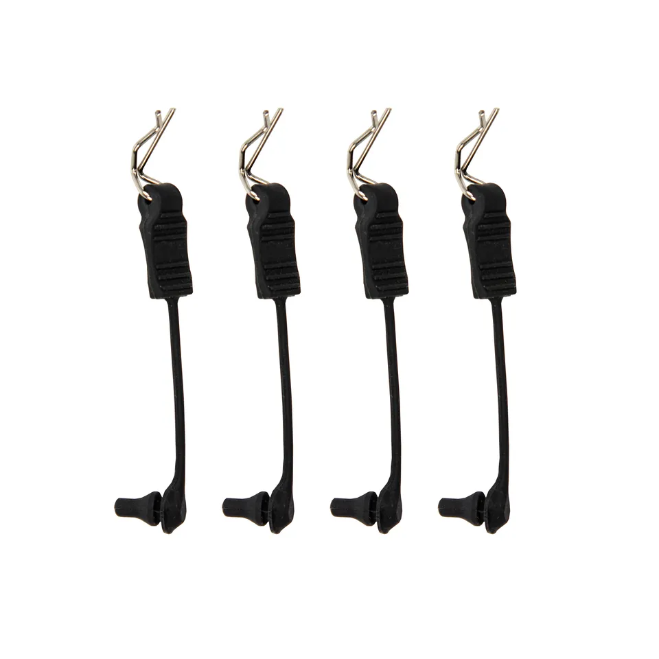 UDI RC Hardware RLL01 R-clip con cordino nero 4 pz