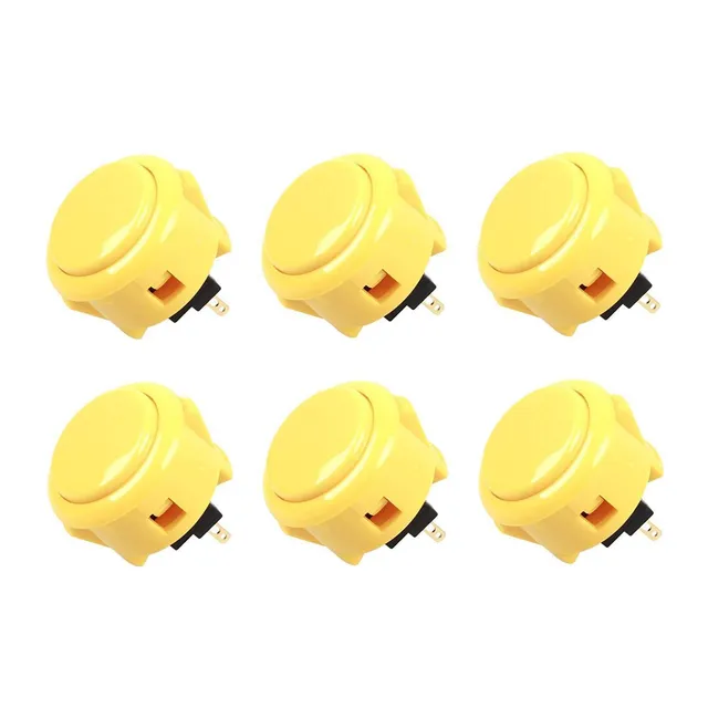 Sanwa OBS OBSF-30 Pulsante Arcade 30mm Giallo 6 pezzi snap-in