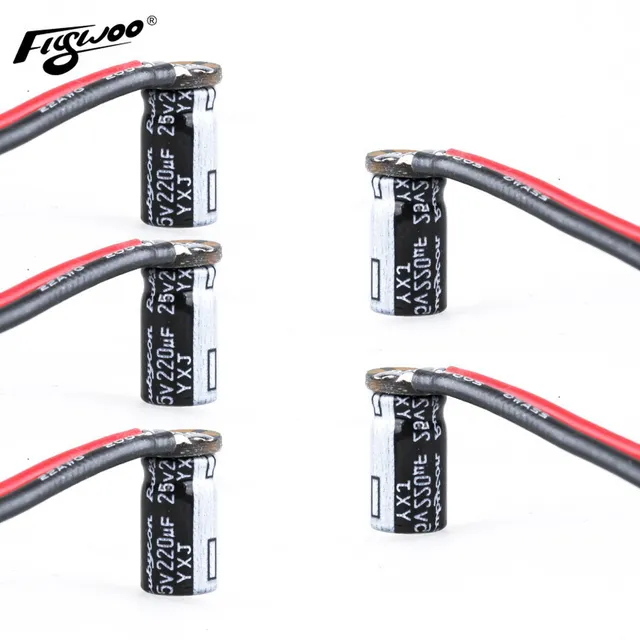 FlyWoo Ubycorn Condensatore 25V 220uF 5 pezzi presaldato