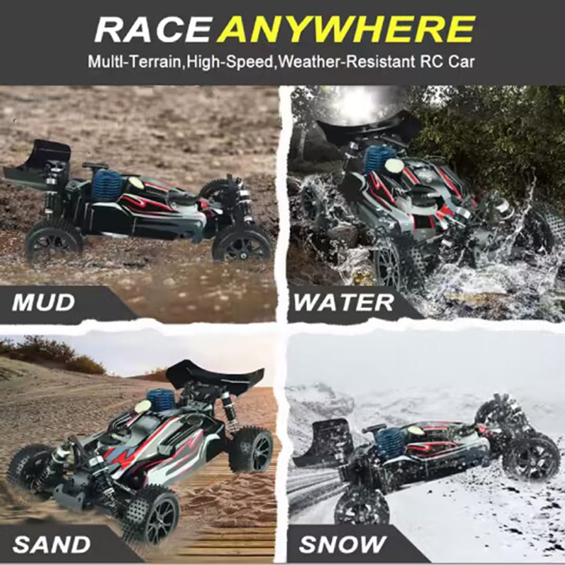 VRX RH1006 Auto Nitro 1/10 4WD RTR off-road serbatoio 80 cc