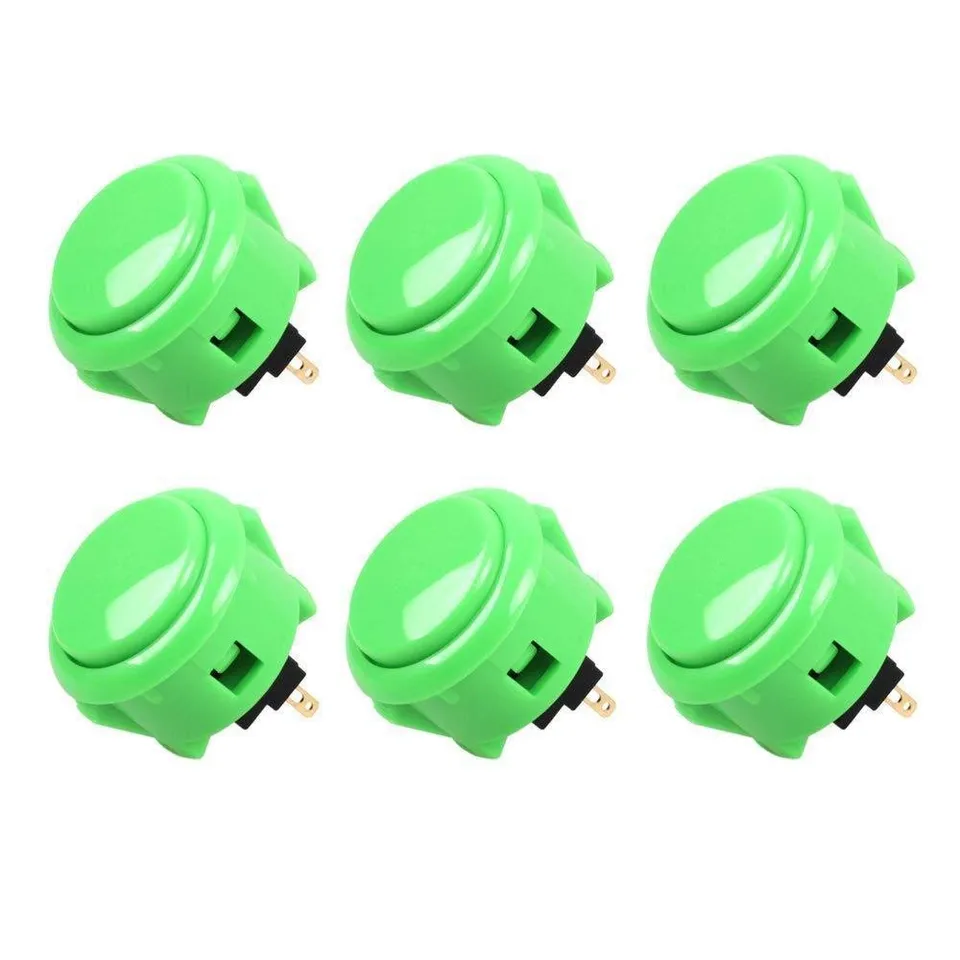 Sanwa OBS OBSF-30 Pulsante Arcade 30mm Verde 6 pezzi snap-in