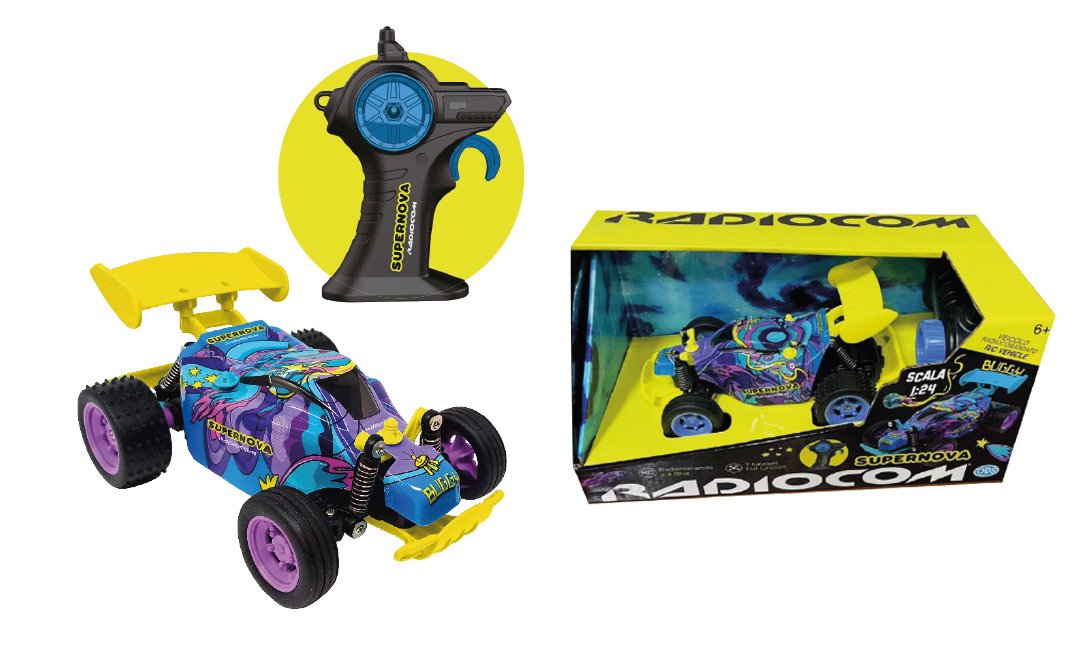 Radiocom Mars Supernova Buggy auto RC 1:24 gialla turbo