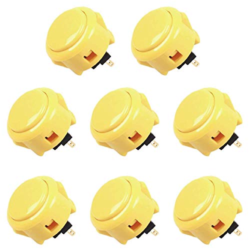 Sanwa OBSF-30 pulsanti arcade 30mm gialli 8 pezzi
