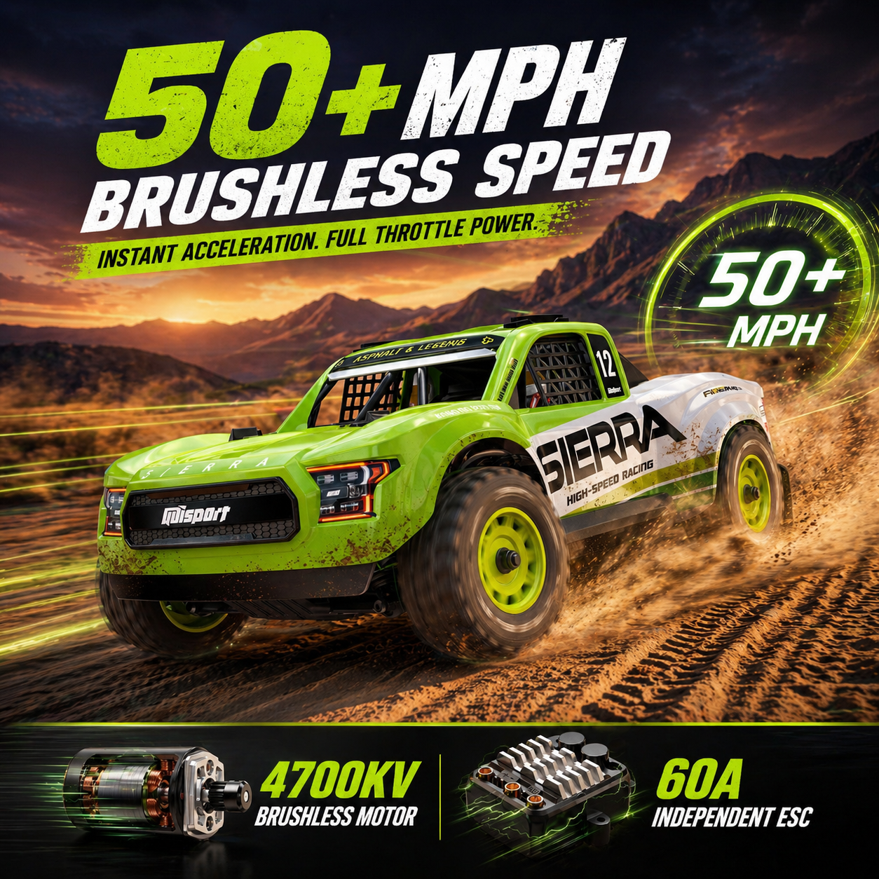 UDIRC Sierra Pro UD1203PRO trophy truck 1/12 brushless