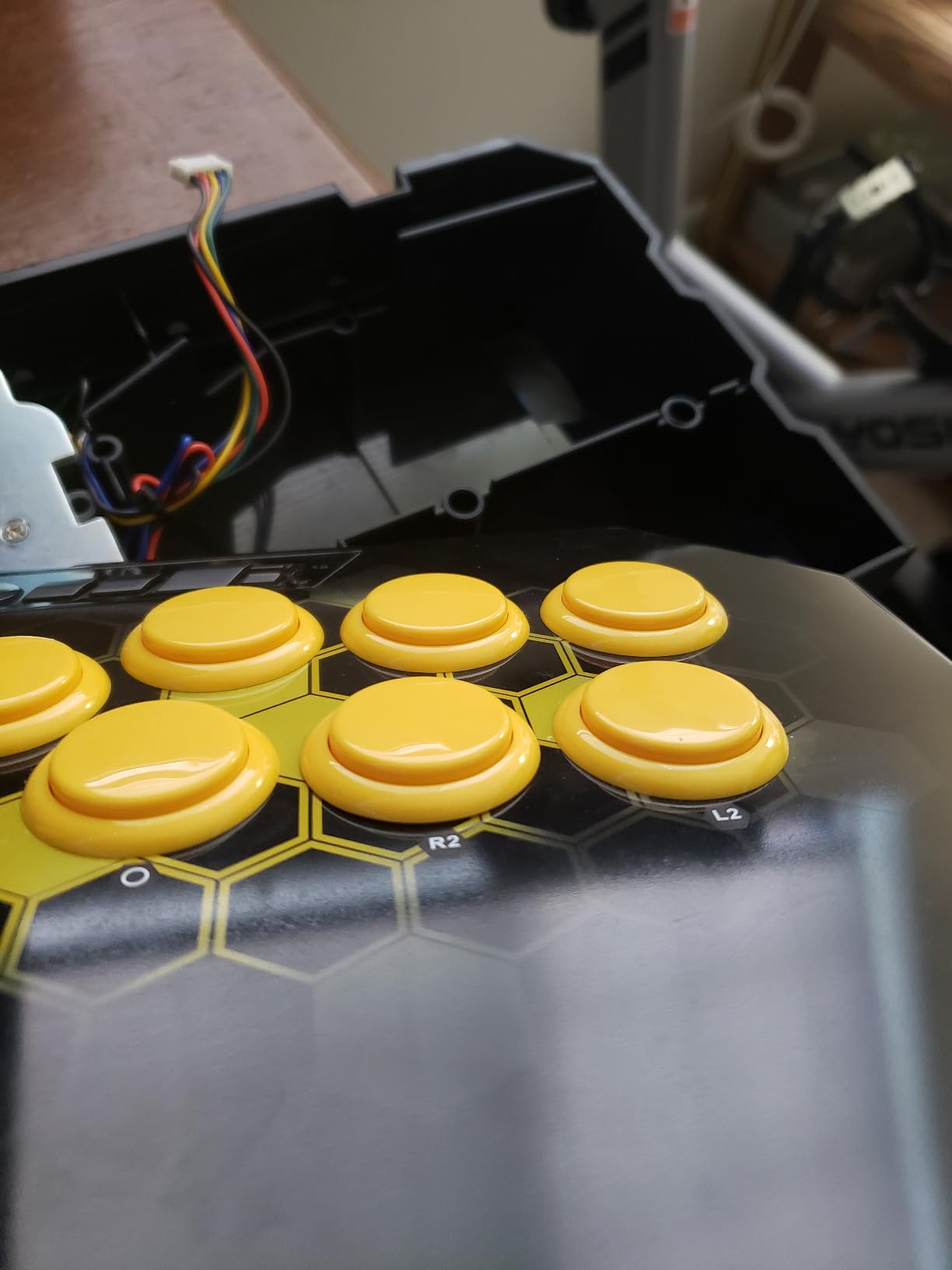 Sanwa OBSF-30 pulsanti arcade 30mm gialli 8 pezzi
