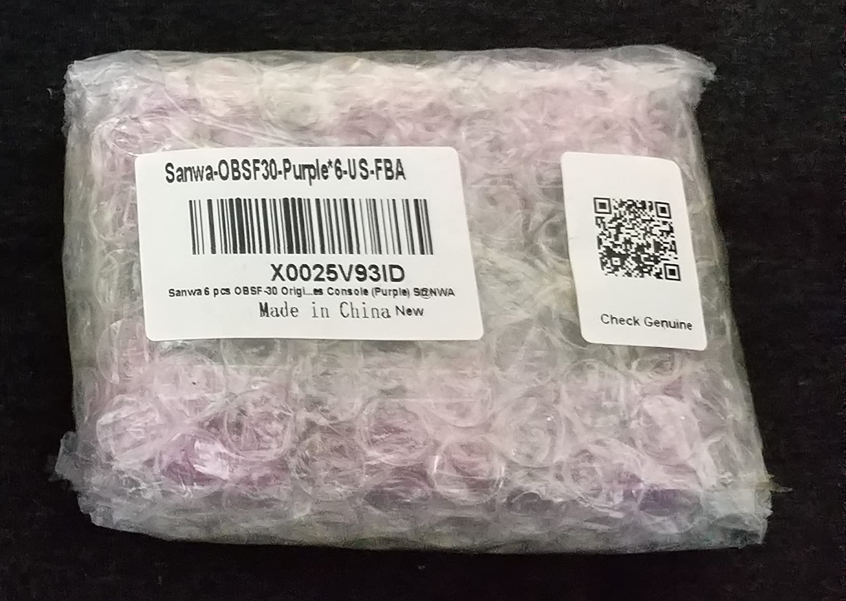 Sanwa OBSF-30 pulsante arcade 30mm viola set 6 pezzi