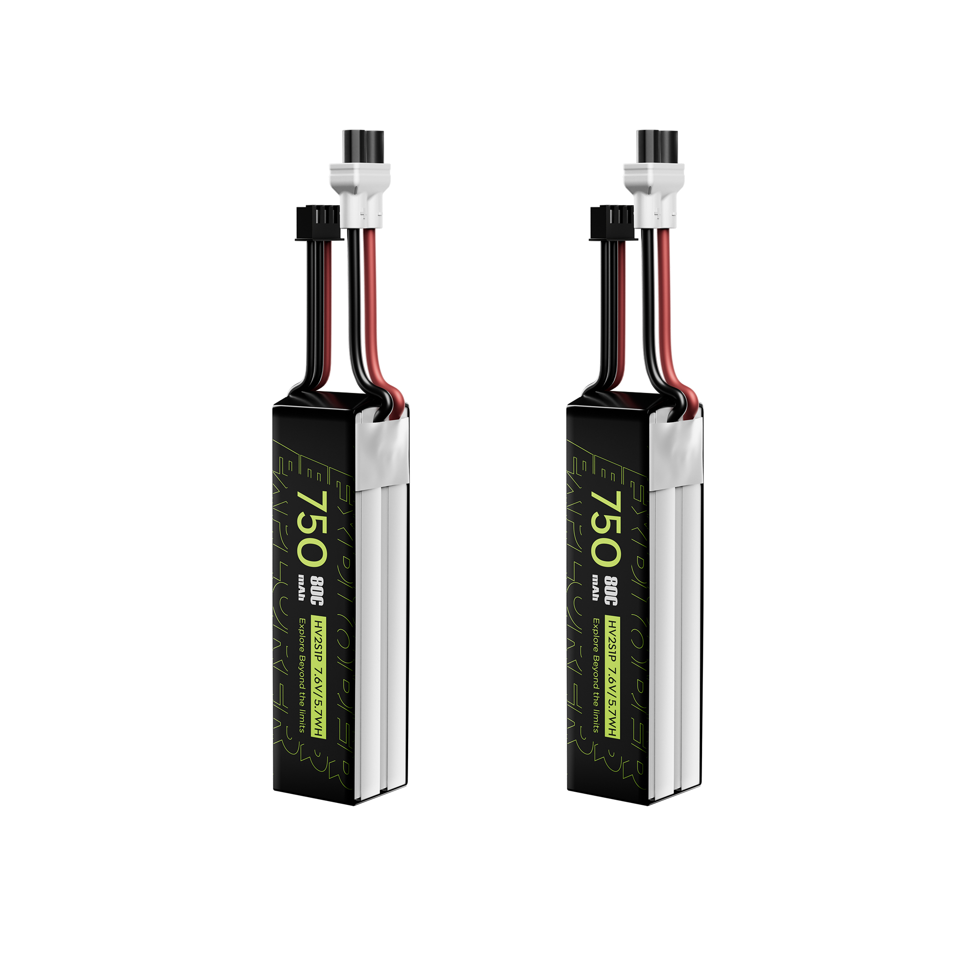 Flywoo Explorer 750mAh batteria LiHV 2S 80C XT30UP 2 pezzi