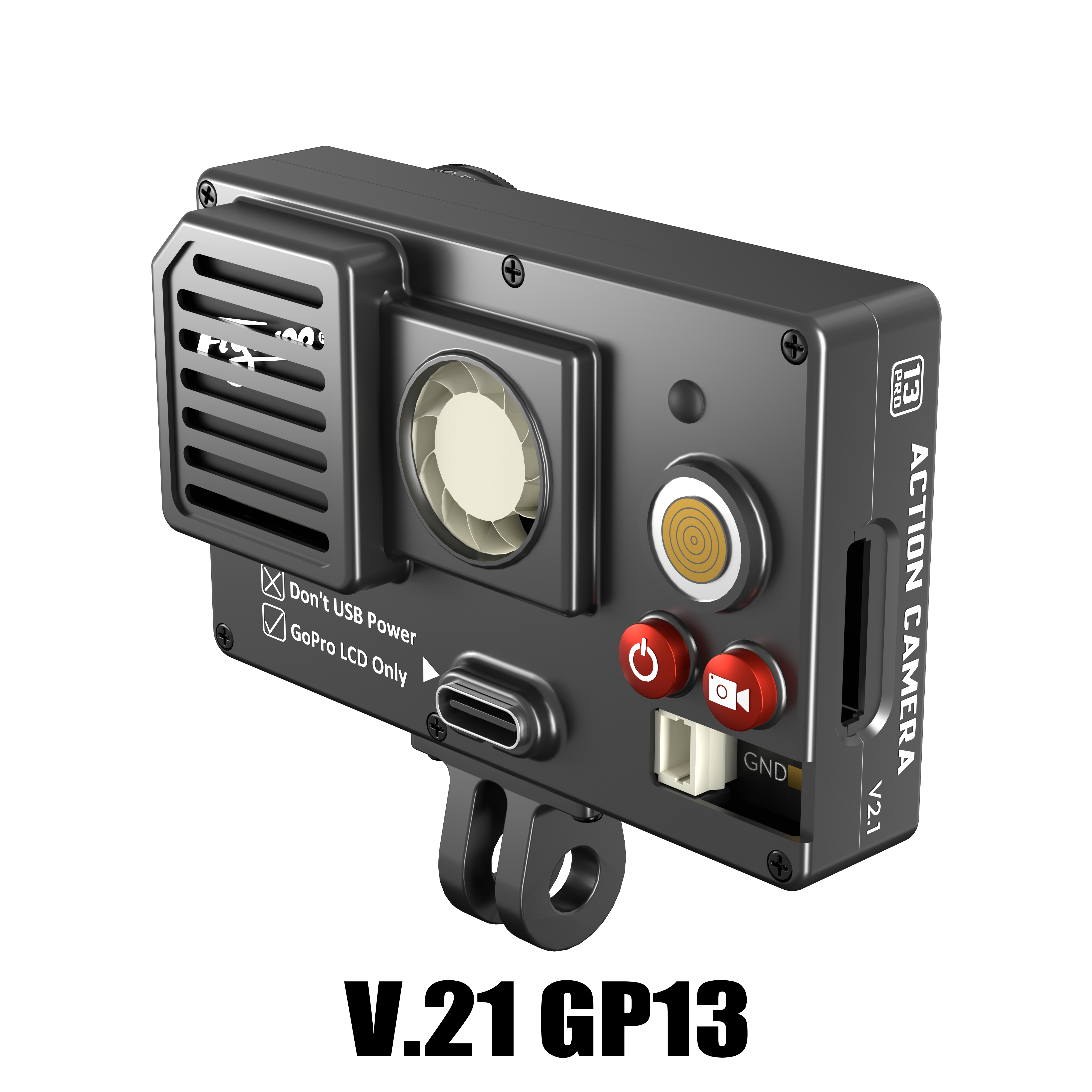 FlyWoo Naked GoPro V2 Pro Action Camera 5.3K alluminio