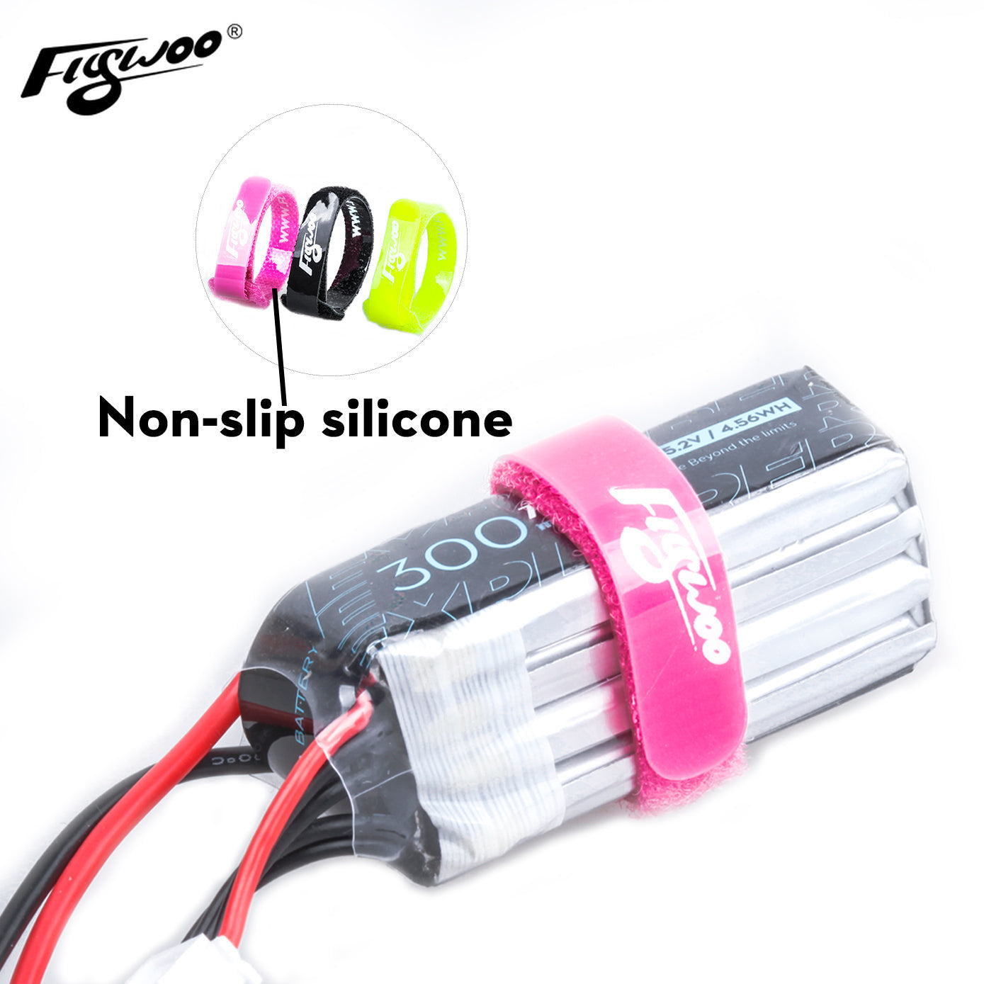 Flywoo Cinghia Batteria 9mm Silicone 9x110 9x150 4 Pezzi