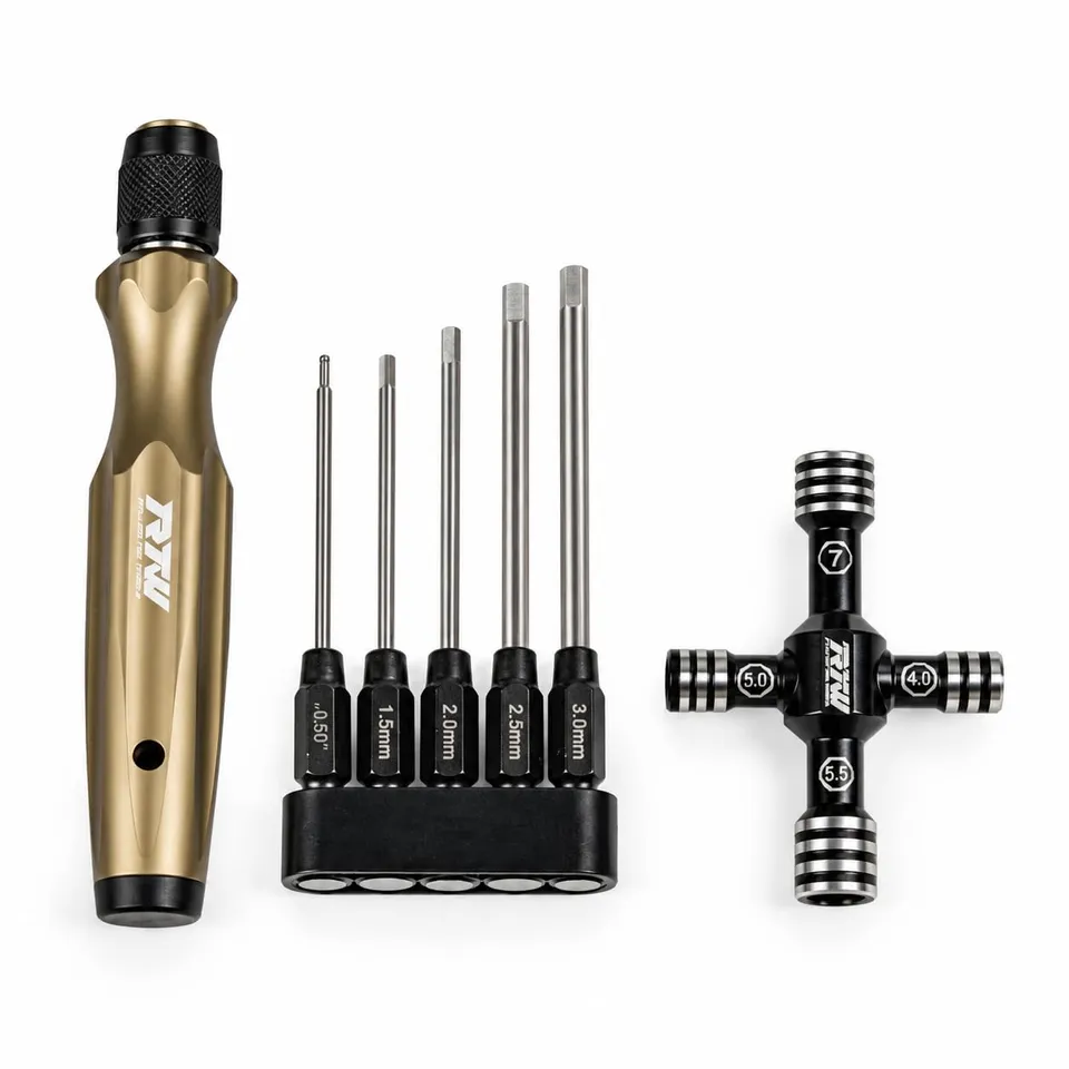UDI RC Kit Attrezzi 5-in-1 Cacciaviti Esagonali Chiave a Croce 4 Vie