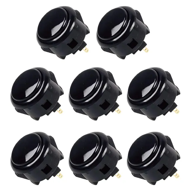 Sanwa OBS OBSC-30-CS Pulsanti Arcade 8pz Fumé