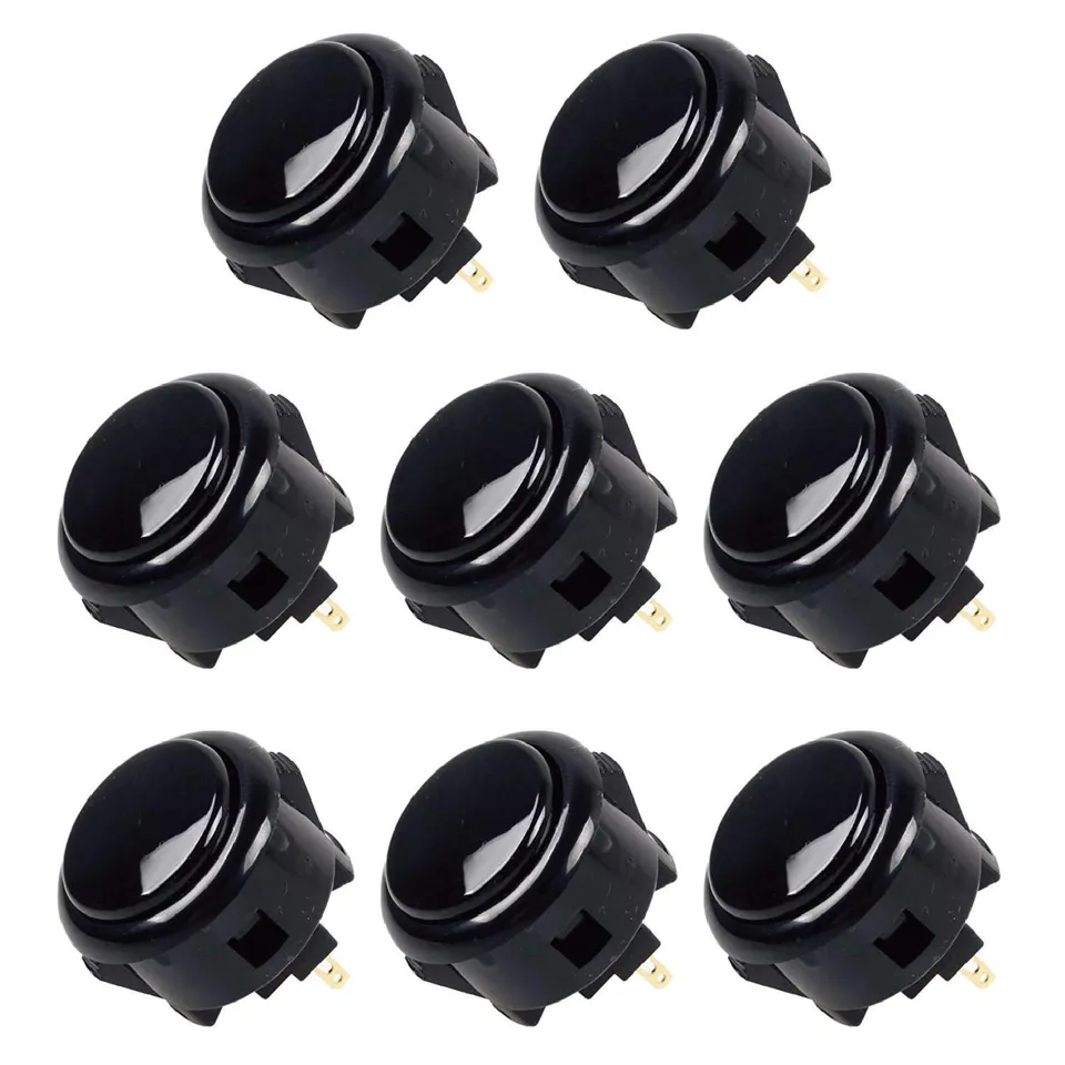 Sanwa OBS OBSC-30-CS Pulsanti Arcade 8pz Fumé