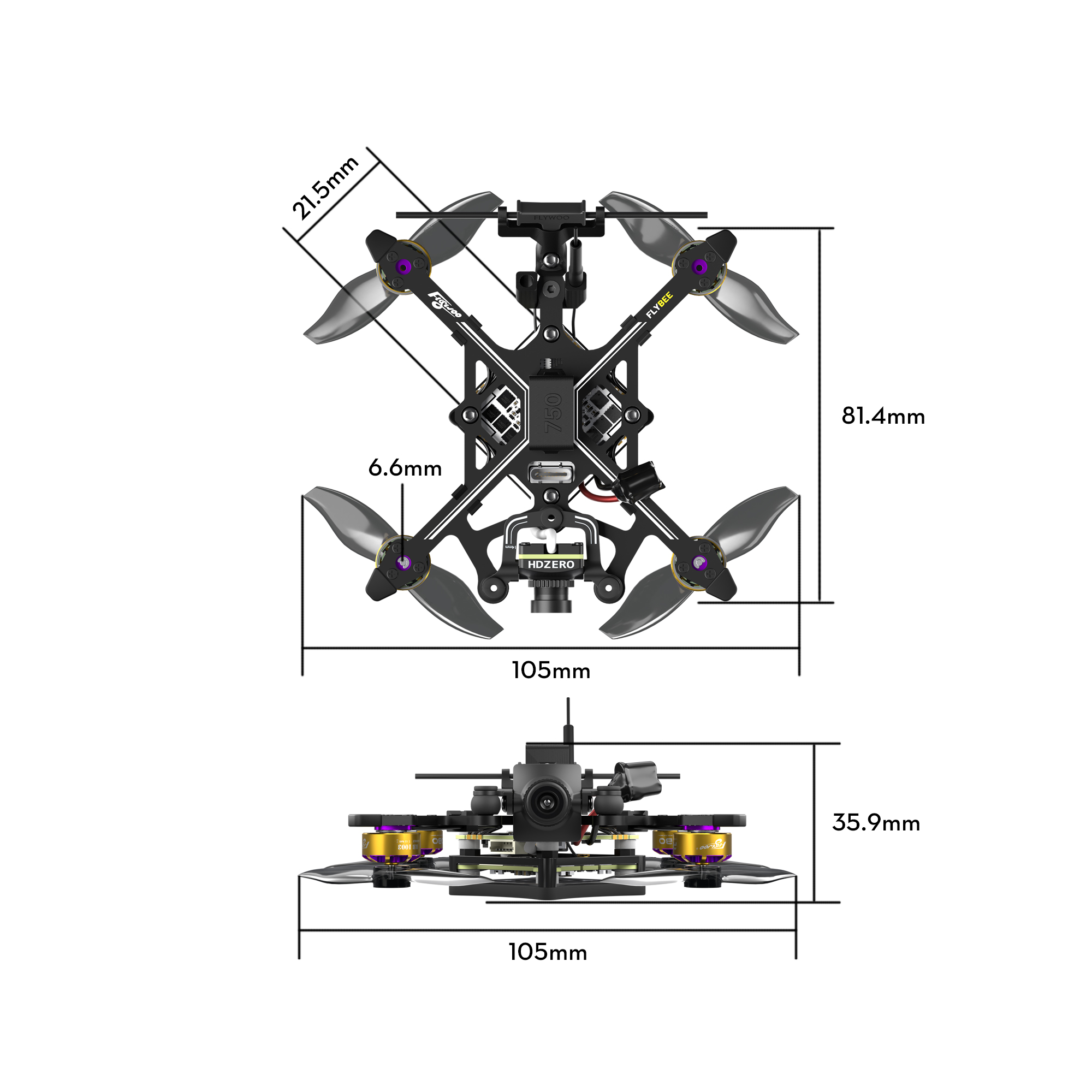 Flywoo Flybee 20 HDZero 2S Ultralight FPV Drone ELRS