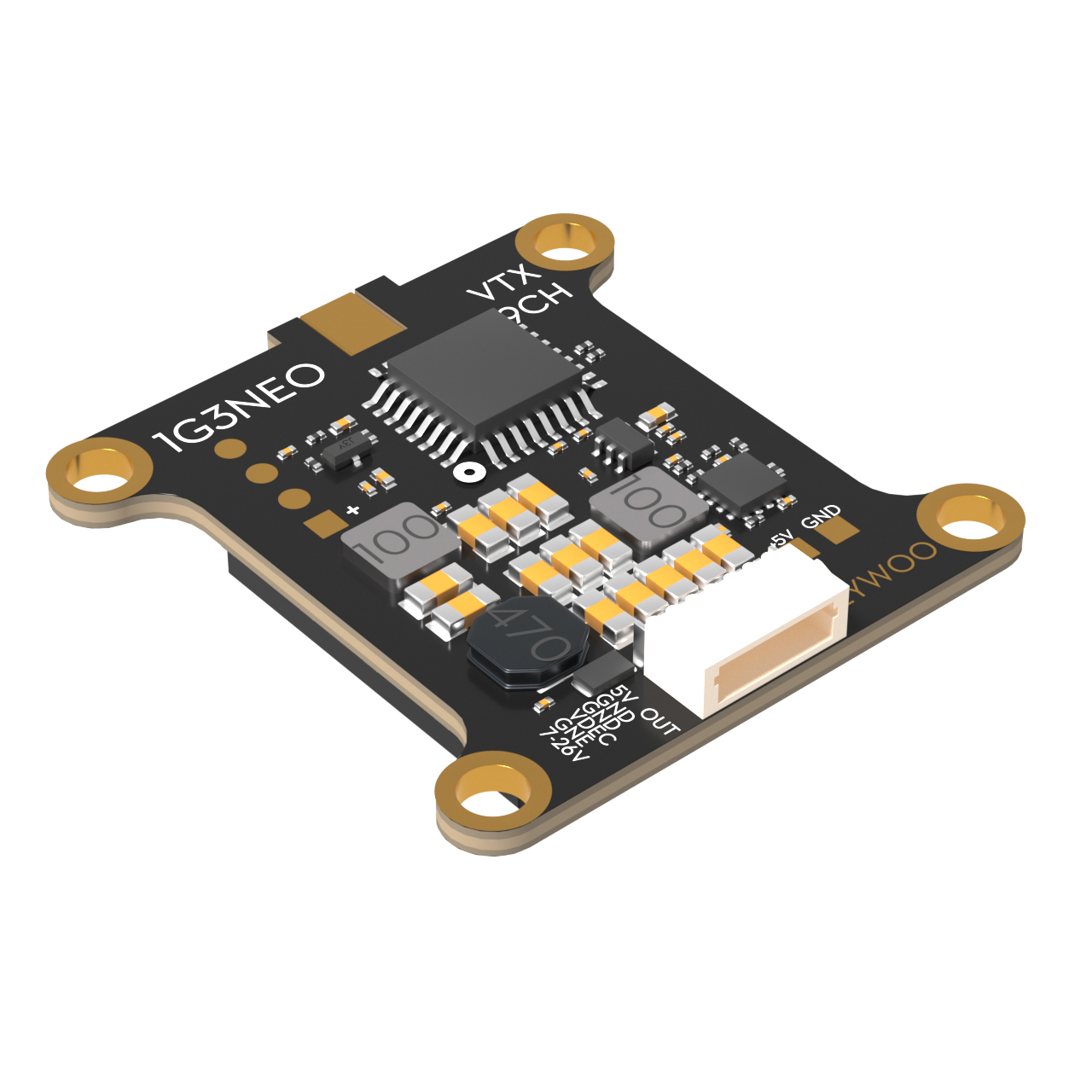 FlyWoo VTX-1G3 1.2GHz 1.3GHz 2W Trasmettitore Video 9CH