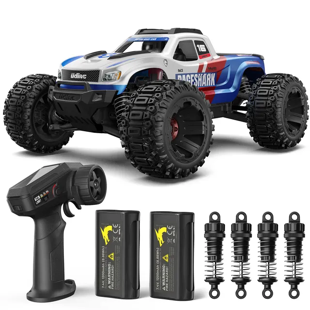 UDI RC Rageshark UD1611 Auto RC 1/16 White-Blue 2 Batterie