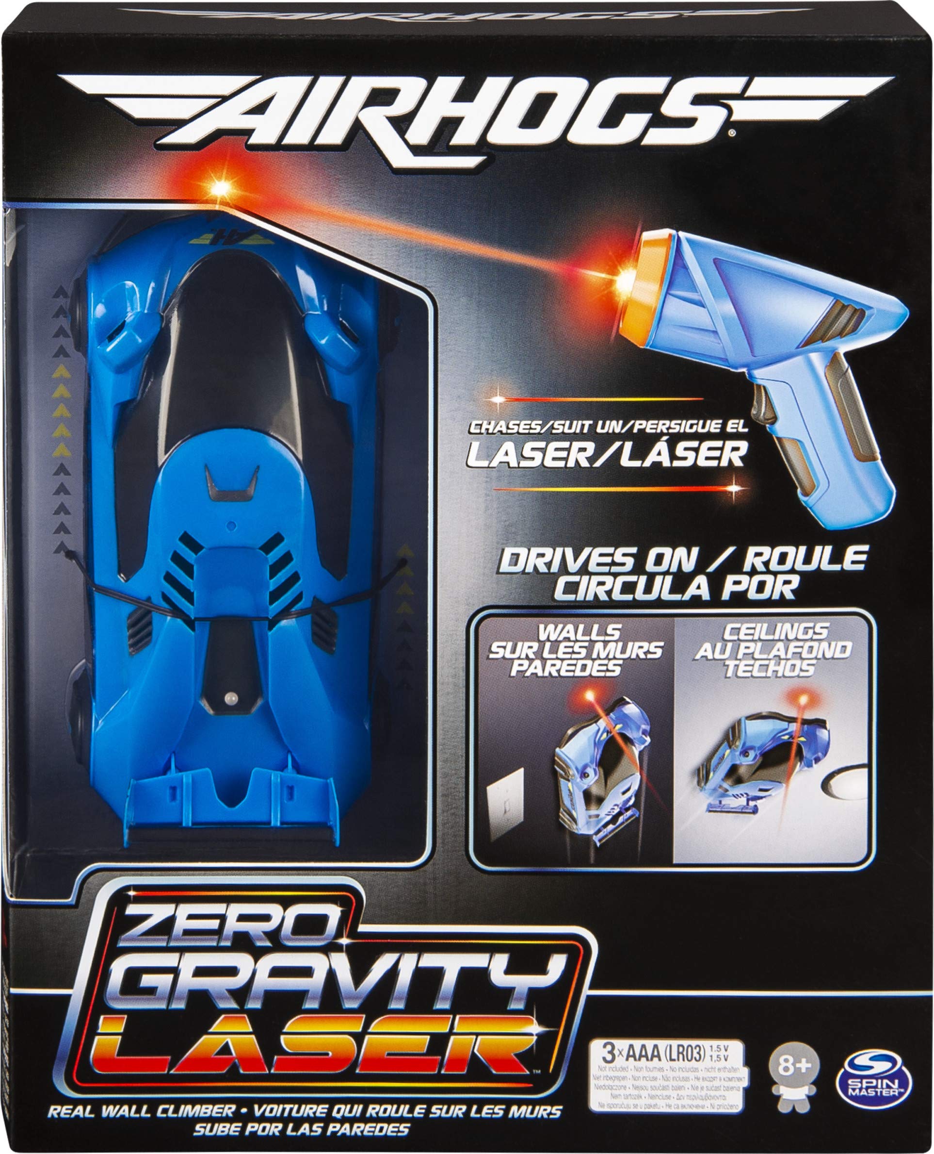 Air Hogs Zero Gravity Laser Auto RC Blu Guida Laser