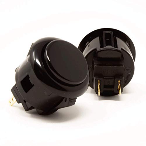 Sanwa OBSF-24 pulsante arcade 24mm nero 2 pezzi silenzioso