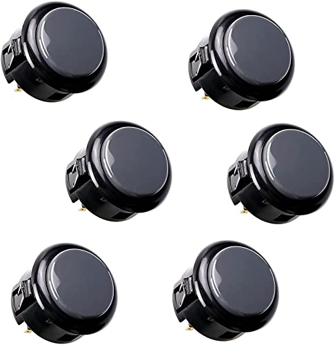 Sanwa OBSF-30 Pulsante Arcade 30mm 8 Pezzi Grigio snap-in