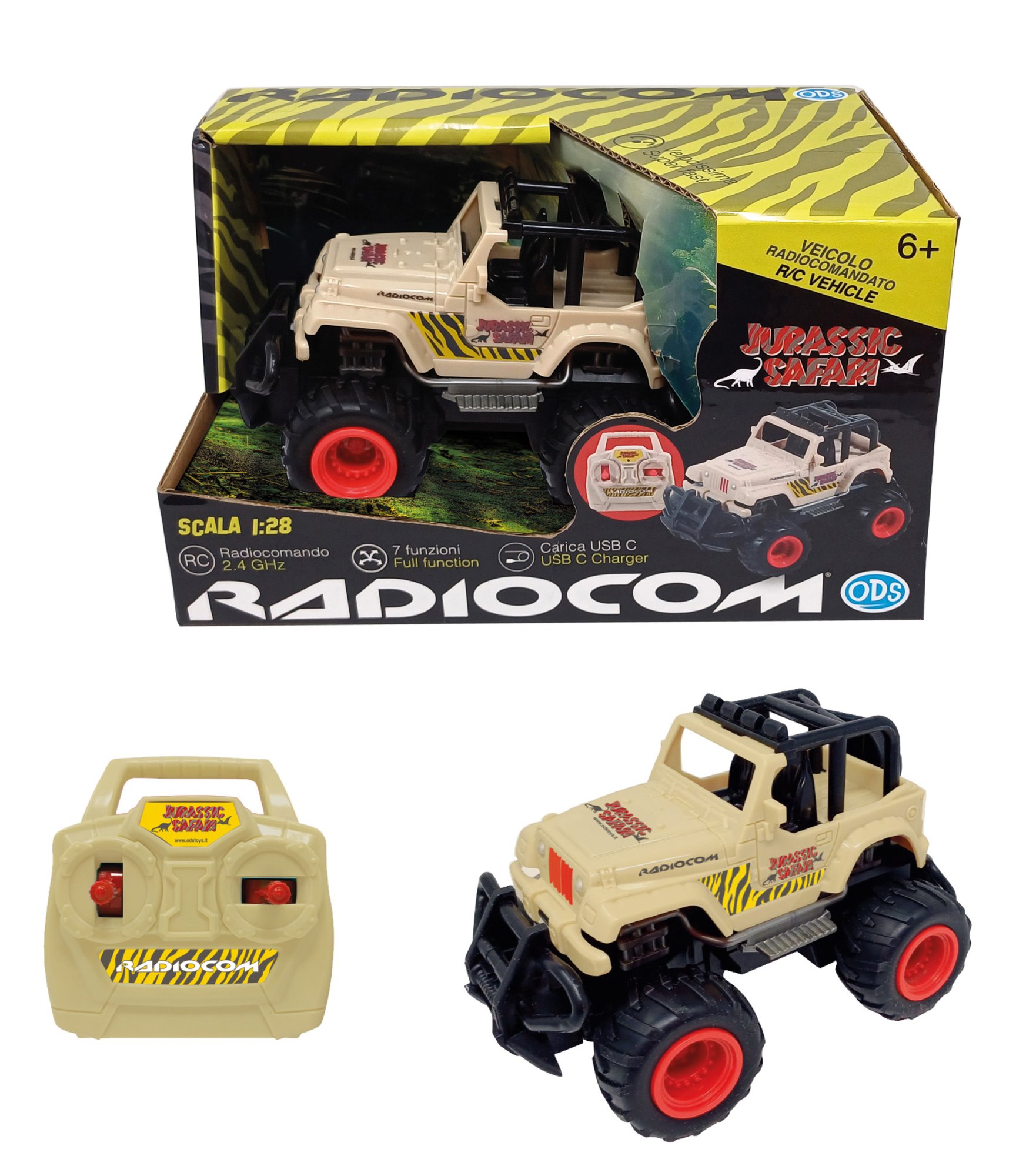 Radiocom Jurassic Safari Auto RC 1:28 USB-C