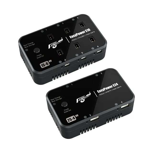 Flywoo EasyPower E16 E24 caricabatterie 1S 2S LiHV PD 1,5A