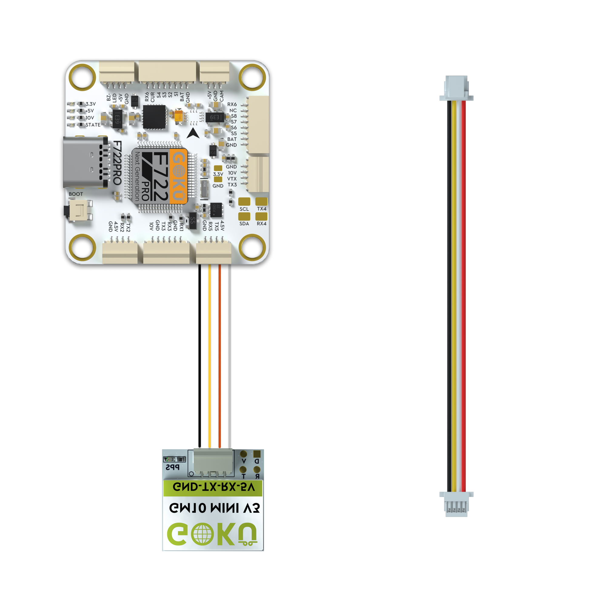 Flywoo Cavo JST-SH 4Pin FC-GPS 120mm 2 Pezzi Ricambio