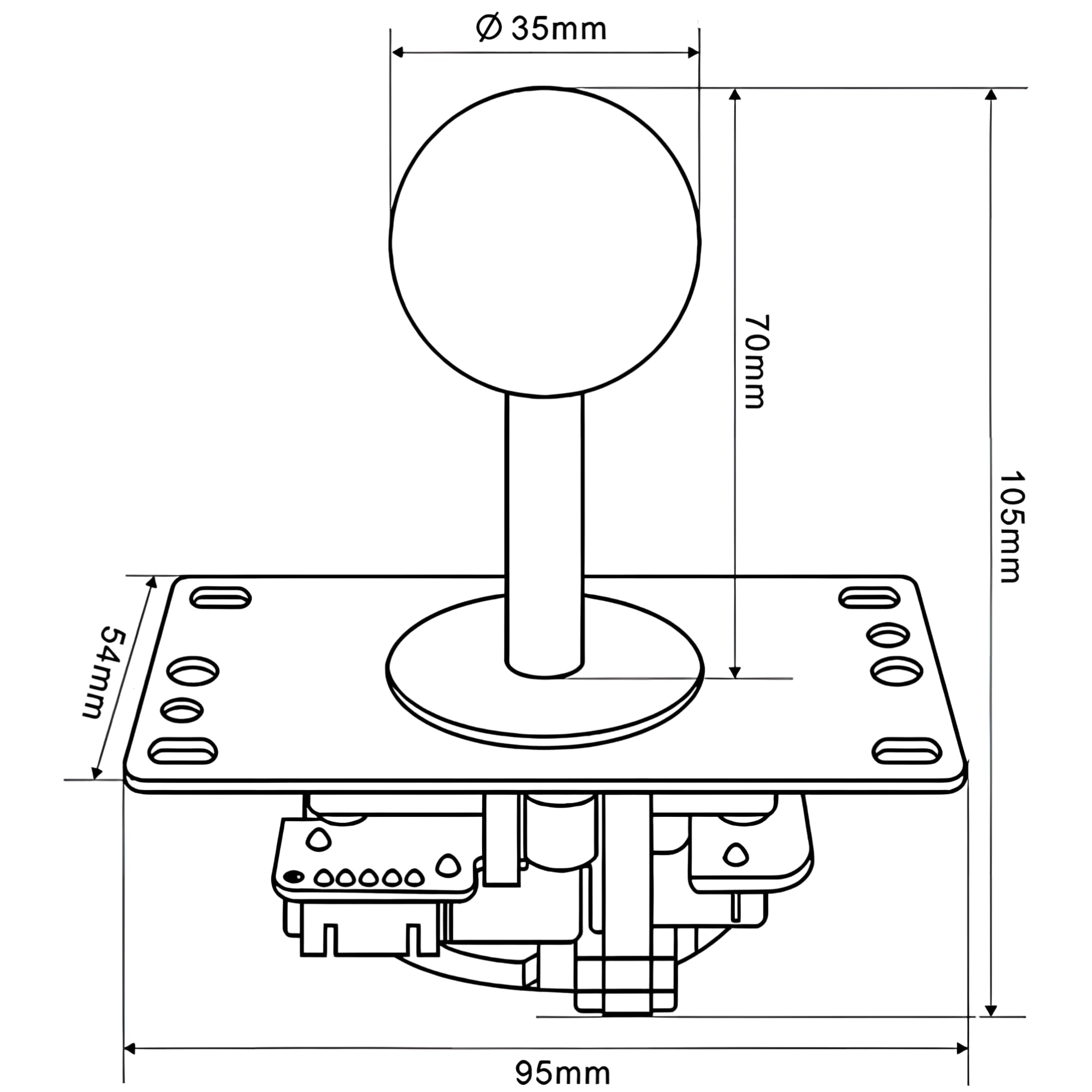 Sanwa JLF JLF-TP-8YT Leva Joystick Arcade scheda rossa