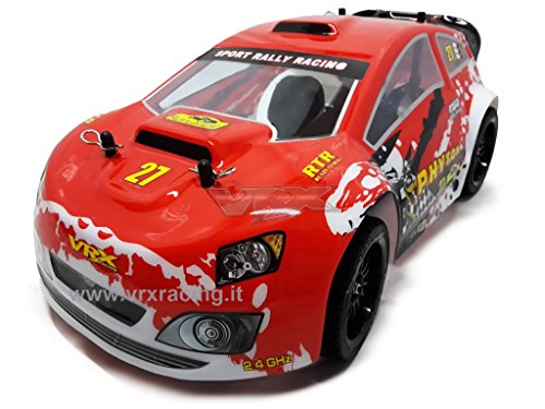 VRX XR16 Flash Rally spazzole auto RC 1/16 RTR 4WD rossa