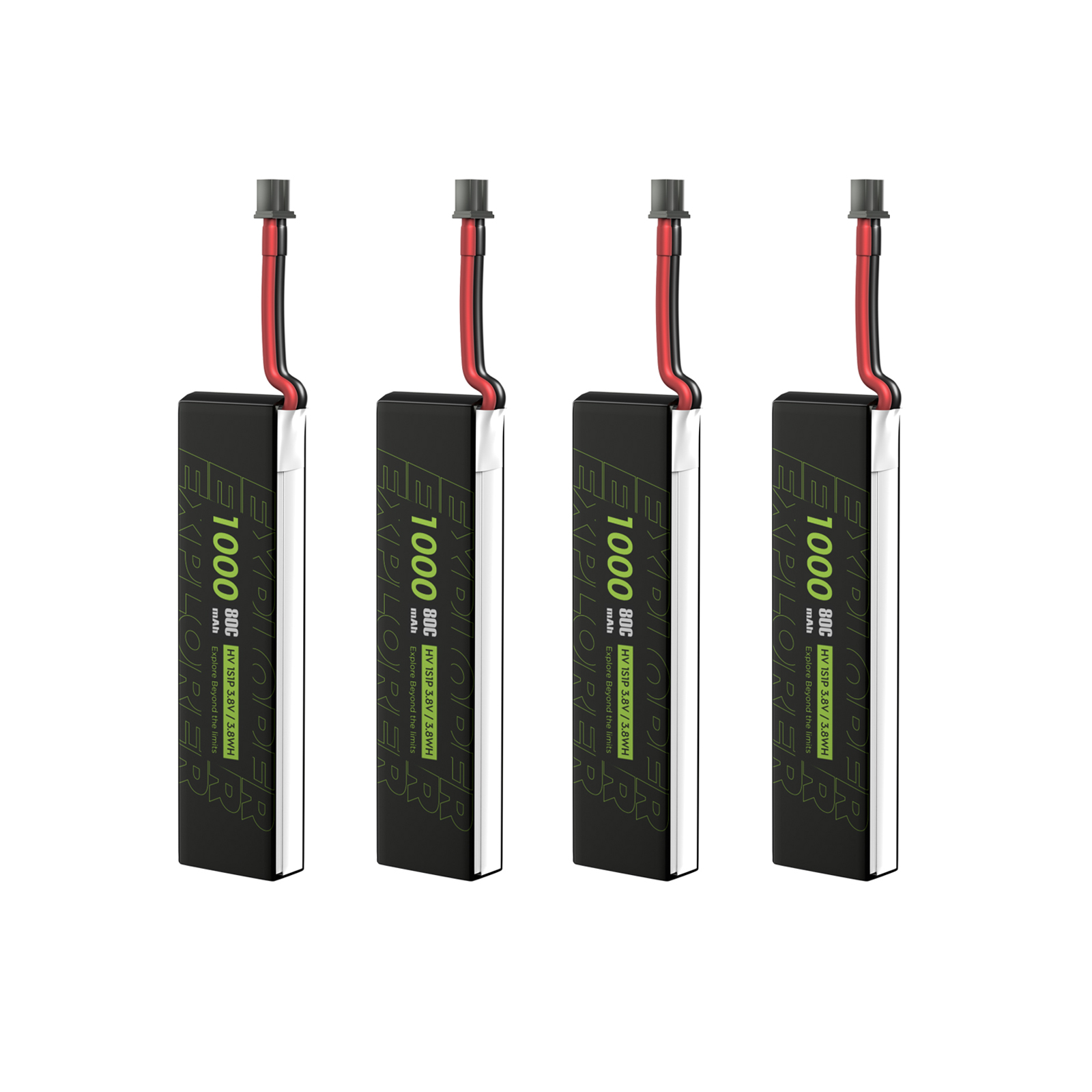 FlyWoo Explorer Batteria 1S 1000mAh 80C LiHV A30 4pz