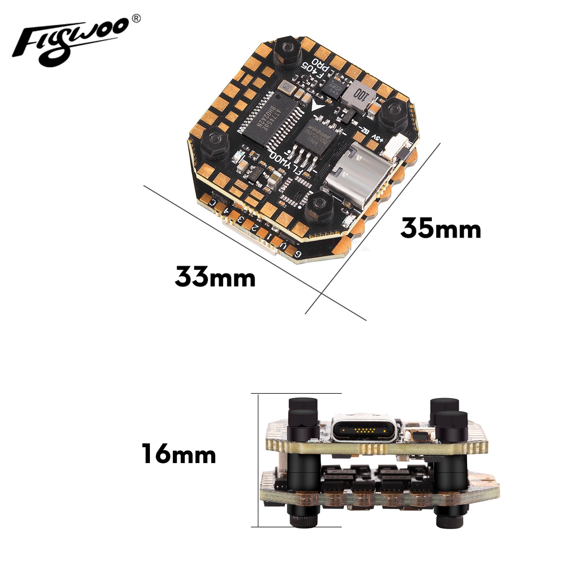 FlyWoo GOKU F405 Pro Mini stack FC+ESC 40A 2-6S