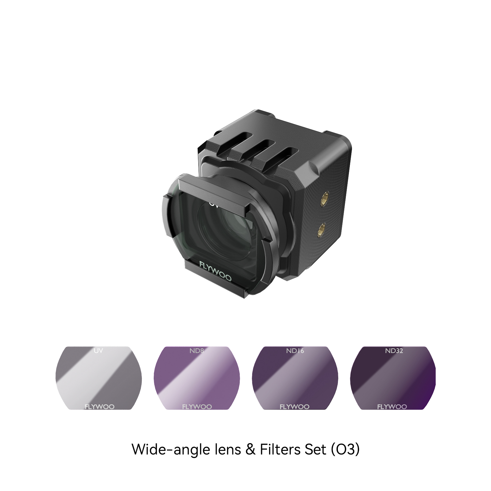 Flywoo O4 Lite lente grandangolare 155° kit filtri ND UV
