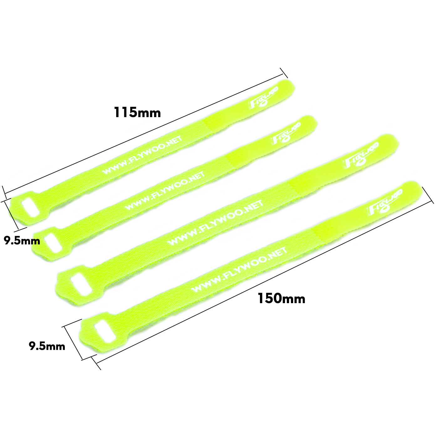 Flywoo Cinghia Batteria 9mm Silicone 9x110 9x150 4 Pezzi