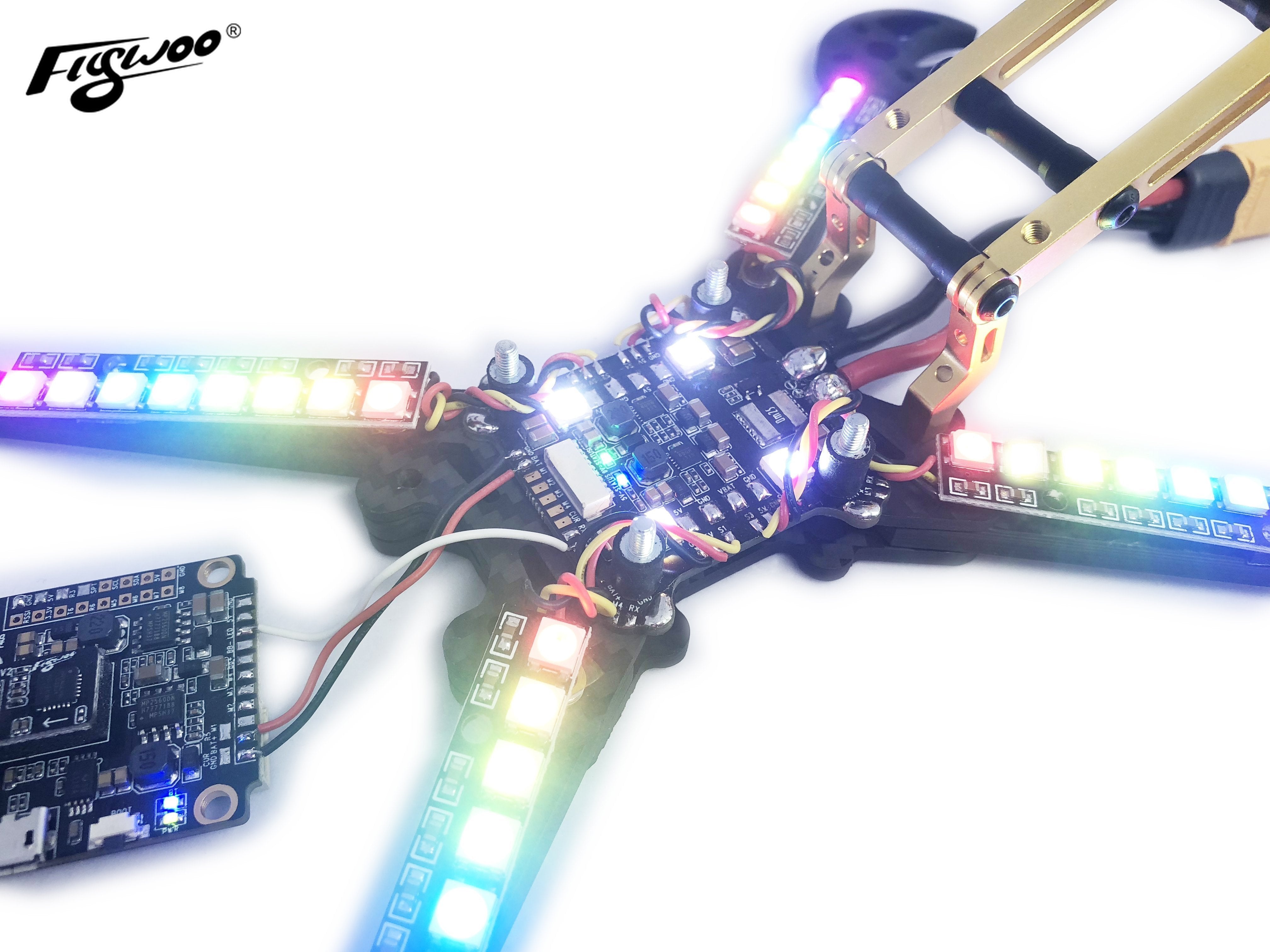 FlyWoo WS2812 scheda LED 8 LED 5V 57mm 4 pezzi