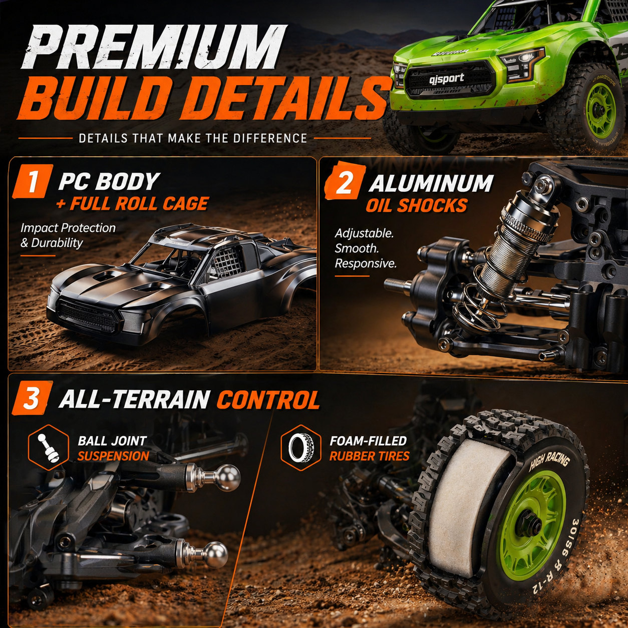 UDIRC Sierra Pro UD1203PRO trophy truck 1/12 brushless