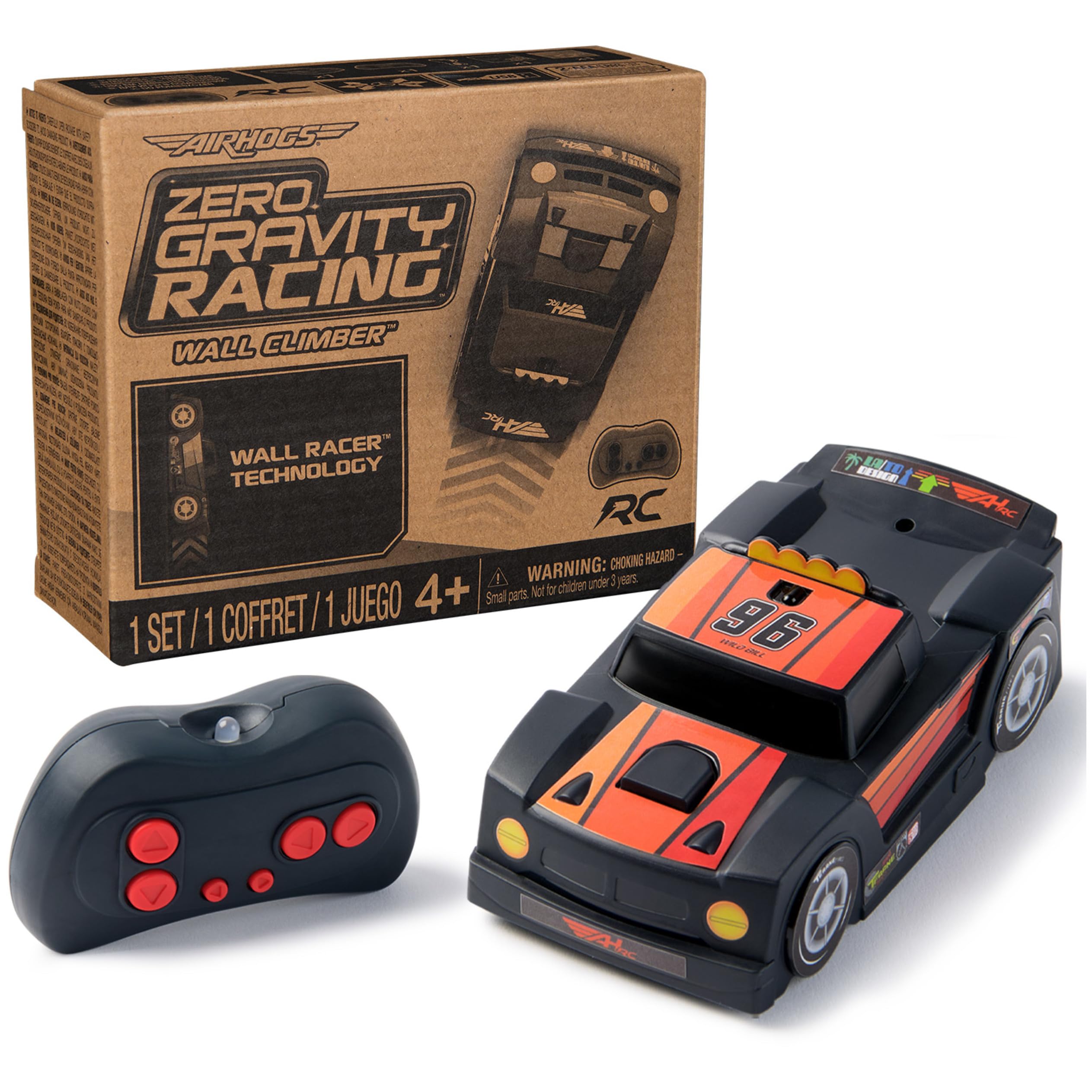 Air Hogs Zero Gravity Wall Climber Auto RC Nera USB-C