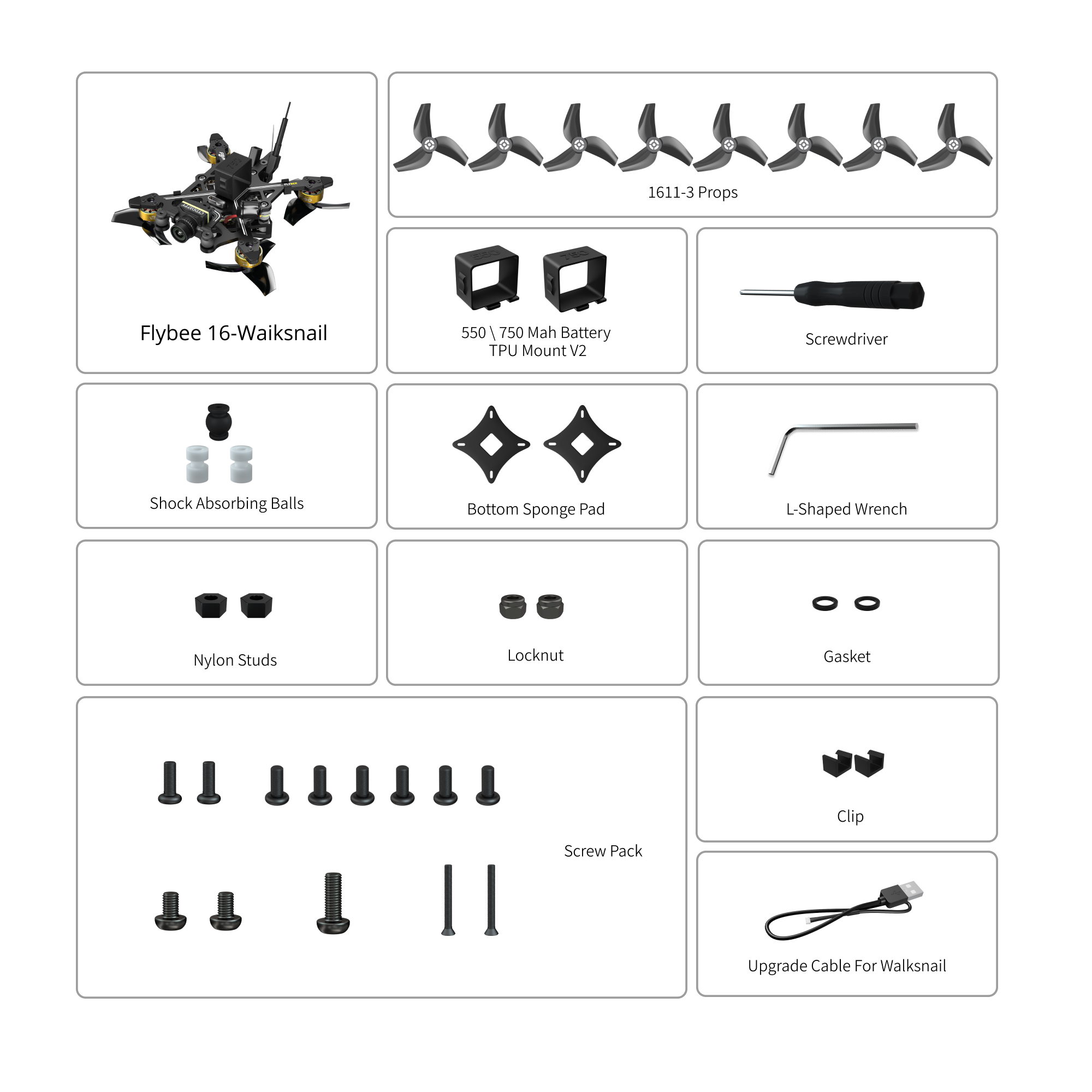 Flywoo Flybee 16 HD Walksnail 2S Drone FPV 45,7g