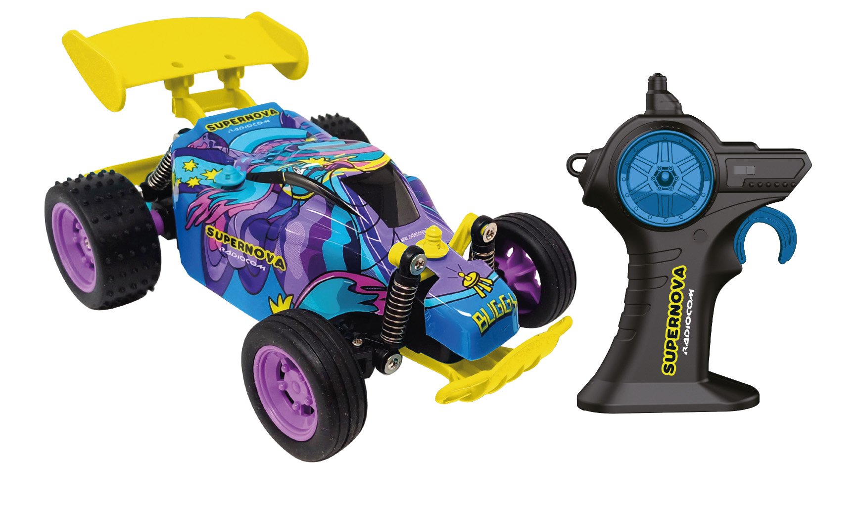 Radiocom Mars Supernova Buggy auto RC 1:24 gialla turbo