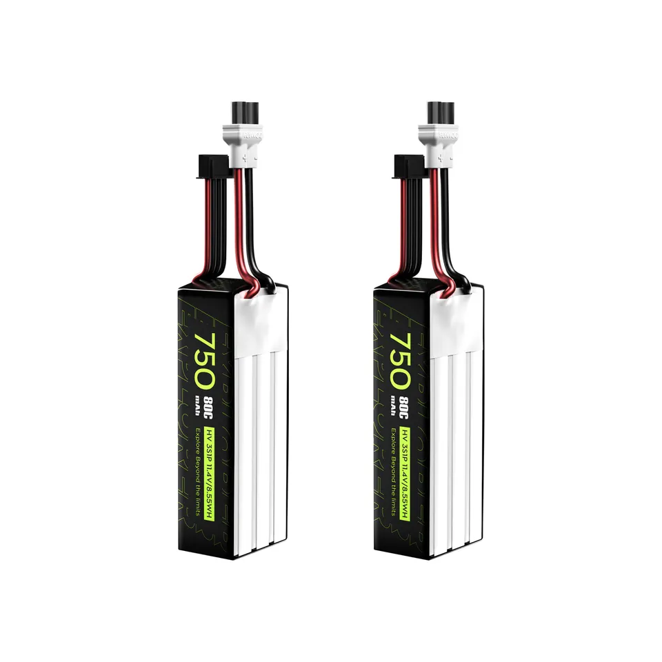 FlyWoo Explorer 750mAh batteria LiHV 3S 80C XT30UP 2pz