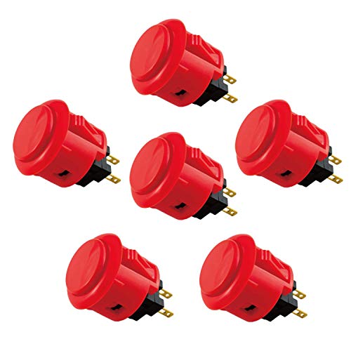 Sanwa OBSF-24 pulsante arcade 24mm rosso 6 pezzi