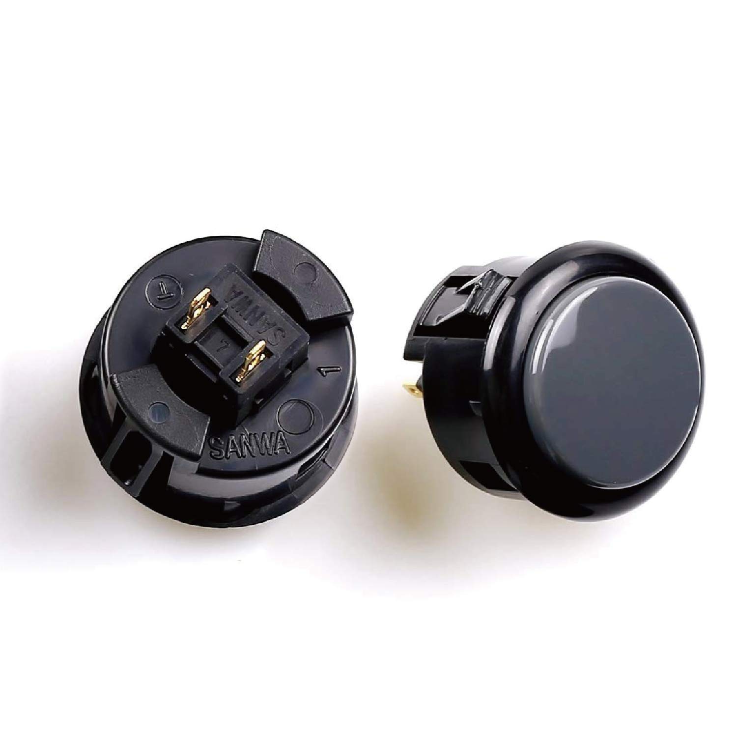 Sanwa OBSF-30 Pulsante Arcade 30mm 8 Pezzi Grigio snap-in