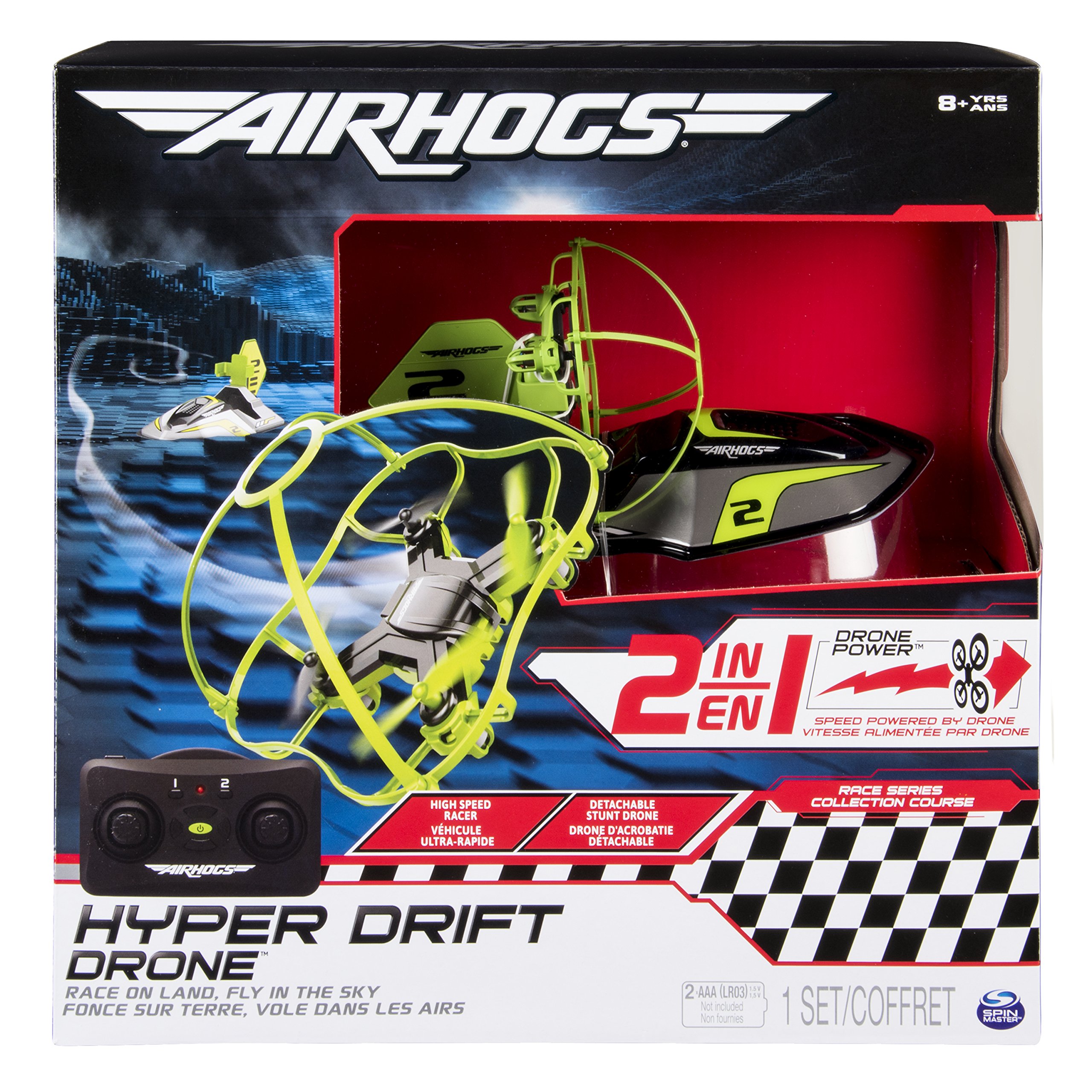 Air Hogs Hyper Drift Drone Hovercraft 2 in 1
