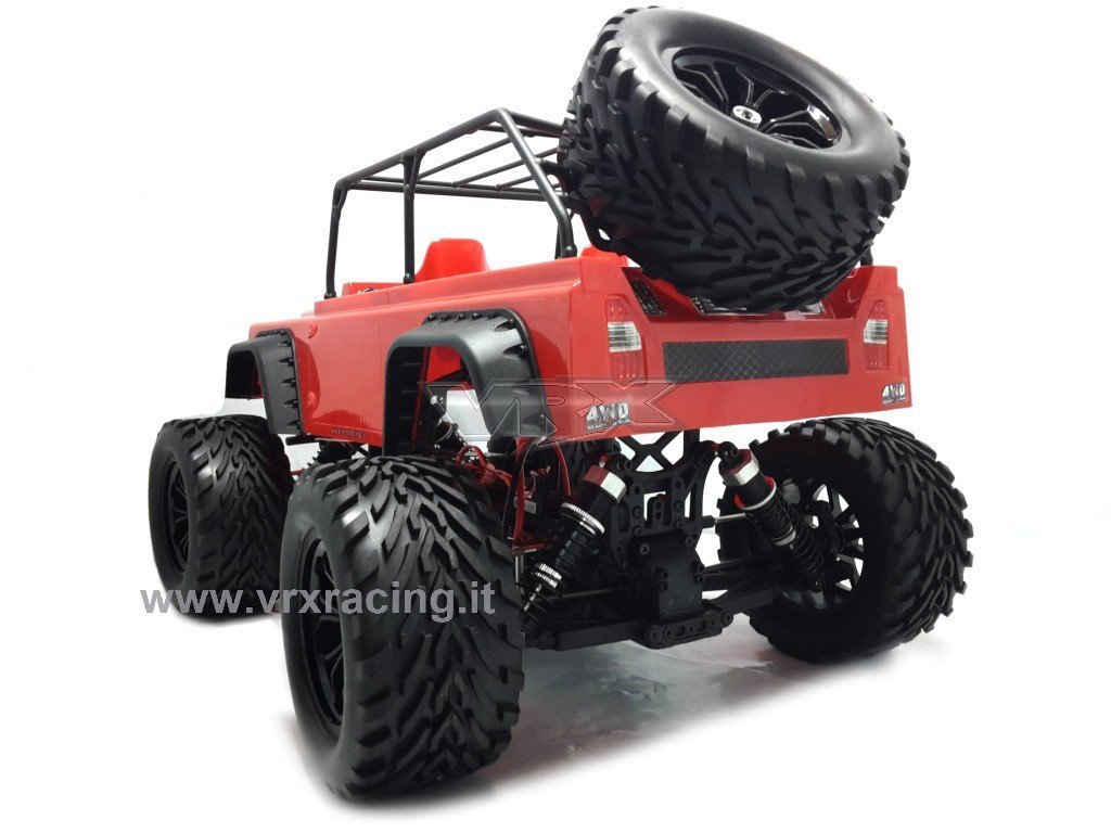 VRX Jeep Monster Truck 1/10 auto RC spazzole 4WD RTR